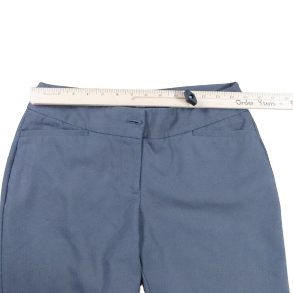 APT. 9 Pants Women's 8 Straight Leg Button Closure Cropped Trousers Gray 8 - Picture 3 of 11